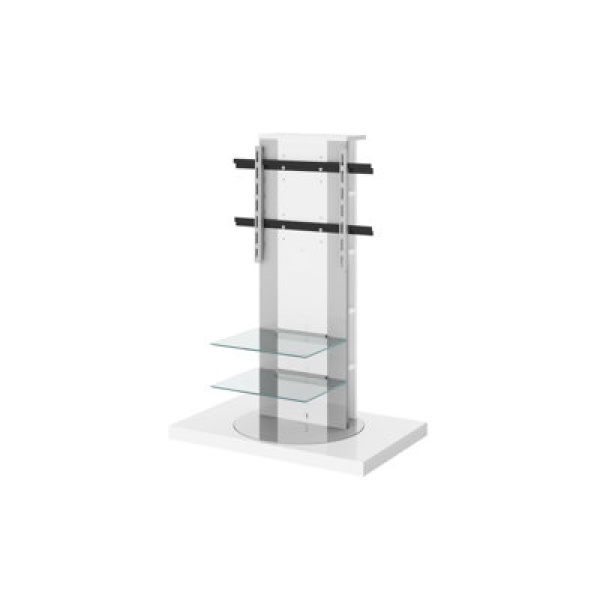 Annike Floor Stand Mount for Greater than 50" Screens with Shelving, Holds up to 90 lbs