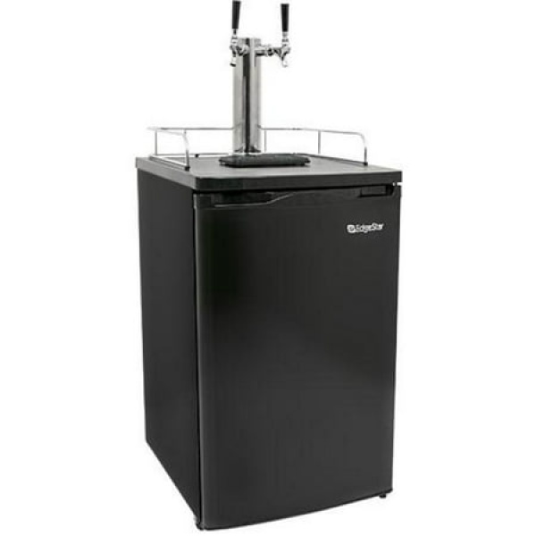 Edgestar Kc2000twin 20 Wide Dual Tap Kegerator For Full Size Kegs - Black