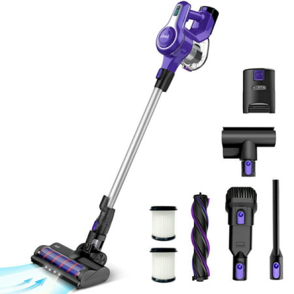 INSE 30Kpa Cordless Vacuum 12-in-1 Lightweight Stick Vacuum Cleaner with 300W Brushless Motor