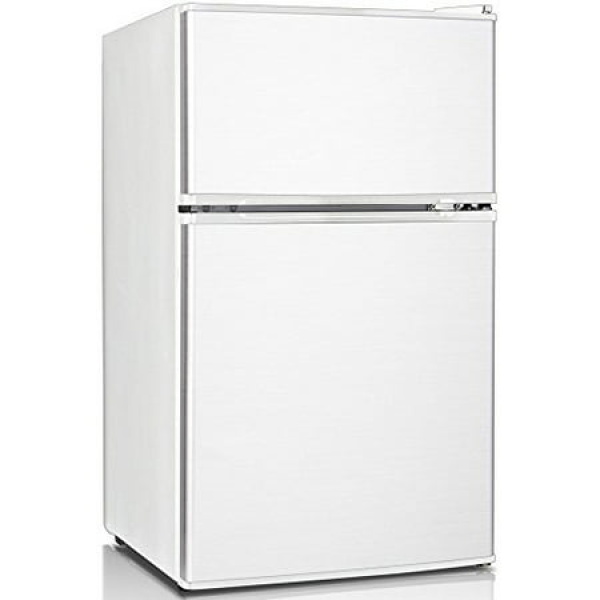 Keystone 3.1 Cu Ft Two Door Mini Fridge w Freezer KSTRC312CW White