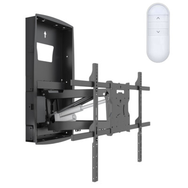 Mount-it Black Motorized Tilt Wall Mount for Greater Than 50" Screens Holds up to 110 lbs