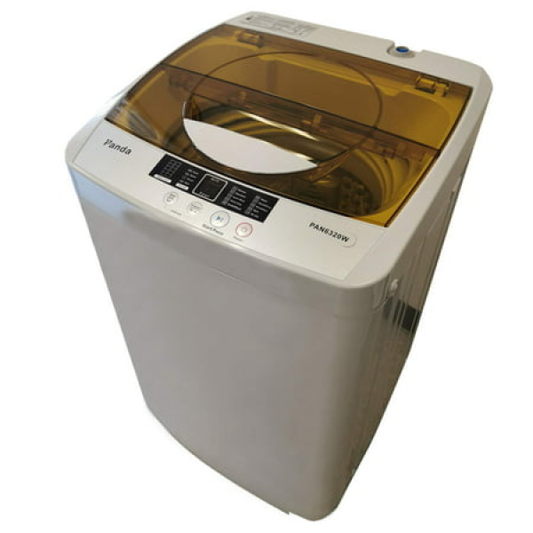 Panda Portable Washing Machine 1.34 Cu.ft 10 Wash Programs 2 built in rollers/casters Compact Top Load Clothes Washer