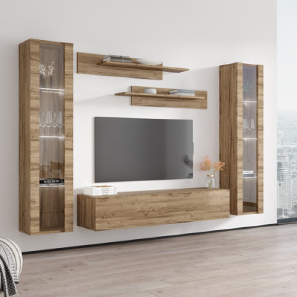 Villasenor Floating Entertainment Center for TVs up to 88"