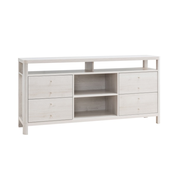 482788 30 x 60 x 15.5 in. White Oak Manufactured Wood Cabinet Enclosed Storage TV Stand