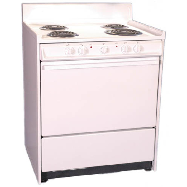 30 Inch - Electric Range - Props Racks - Storage - White