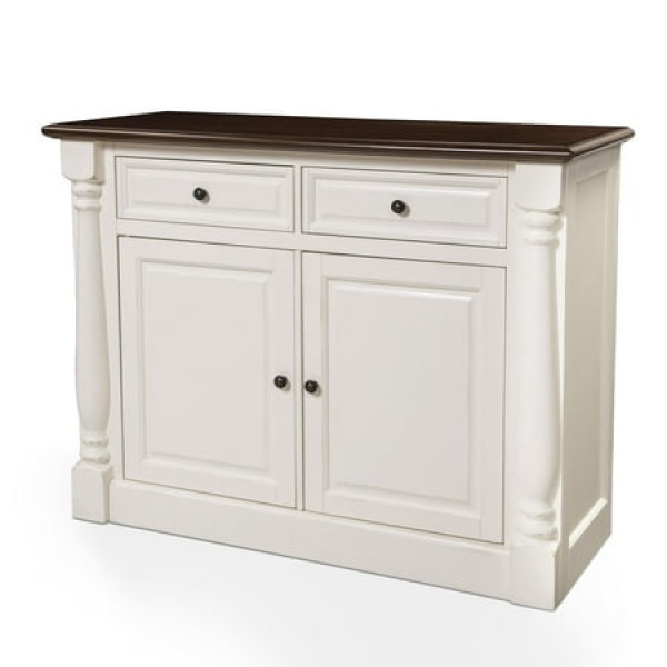 Crosley Furniture Shelby Sideboard in Distressed White- 47.75 x19