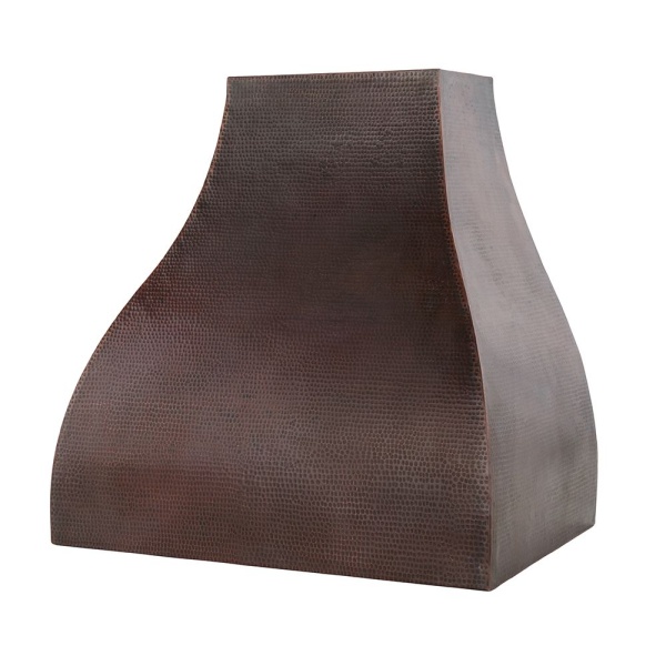 HV-CAMPANA36-C2036BP1-TWSB 36 in. 1250 CFM Hammered Copper Wall Mounted Campana Range Hood with Slim Baffle Filters, Oil Rubbed Bronze