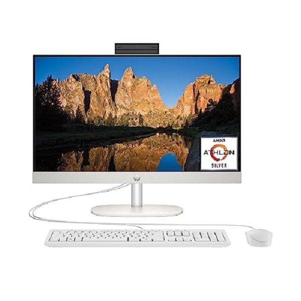 7H0U0AA-ABA 24 in. All-in-One Computer - AMD Athlon Silver 7120U Dual-Core 2 Core - 8 GB RAM LPDDR5 - 256 GB M.2 PCI Express NVMe SSD - Shell White