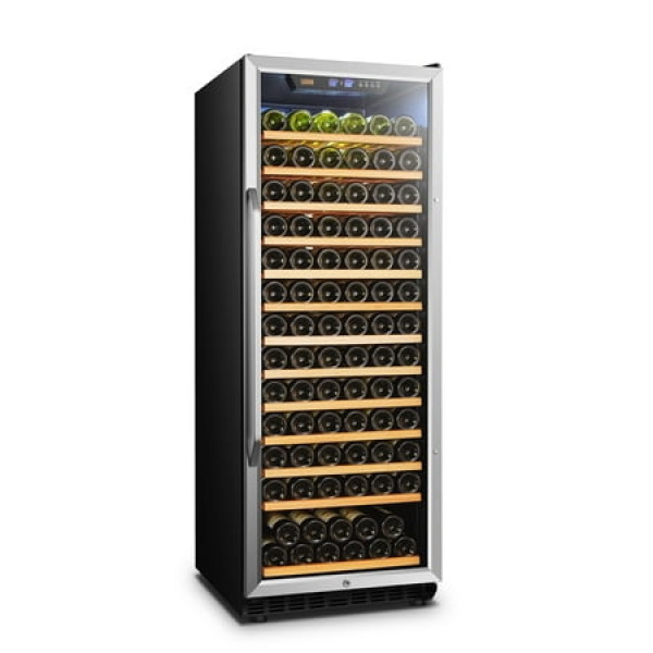 Lanbo 24 inch Built in Black 149 Bottle Single Zone Wine Cooler