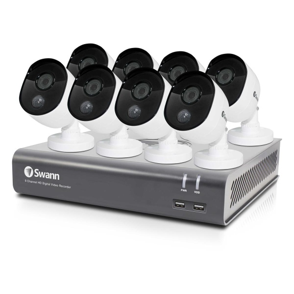 Sawtooth Swann Full HD 8-Channel 1TB DVR Security System with 8x Cameras