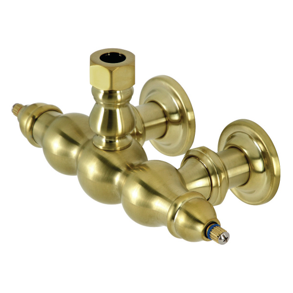 Vintage 3.38 in. Wall Mount Faucet Body, Brushed Brass