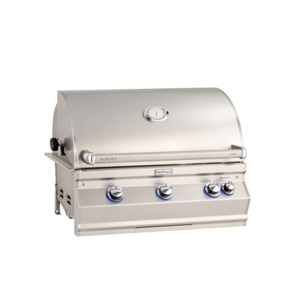 A540I-7EAN 30 in. Aurora Built-In Gas Grill with Analog Thermometer - Natural Gas - A540i HSI