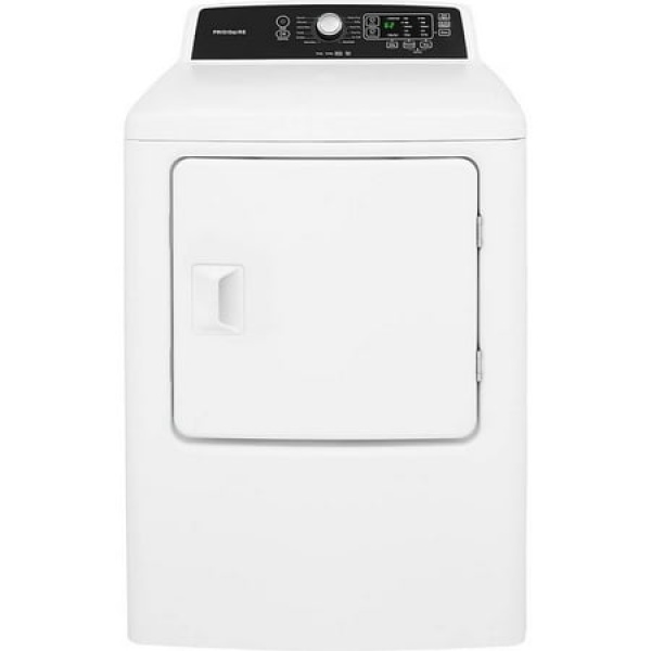 Frigidaire FFRE4120SW 6.7 Cu. Ft. Free Standing Electric Dryer white color 5 cf of capacity front load 3 temperatures.The Frigidaire 6.7 Cu. Ft. Large Capacity Free Standing Electric Dryer allows you to fit more in every load.