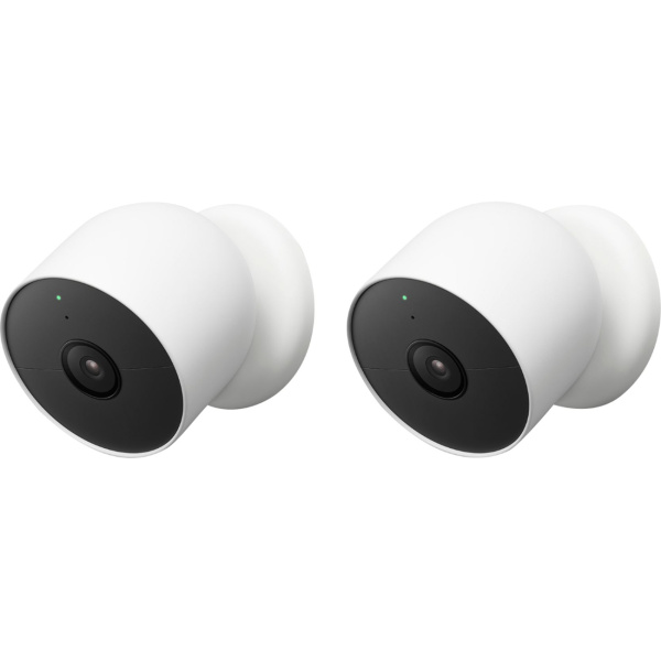 Google Nest Cam Snow Indoor/Outdoor Security Camera 2-Pack (Battery)