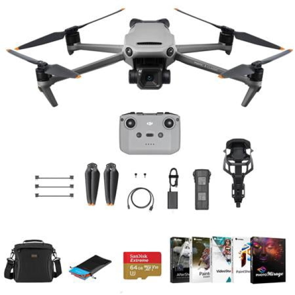 Mavic 3 Classic Drone with RC-N1 Remote Controller Bundle with Shoulder Bag 64GB microSD Card Corel Software Kit Landing Pad