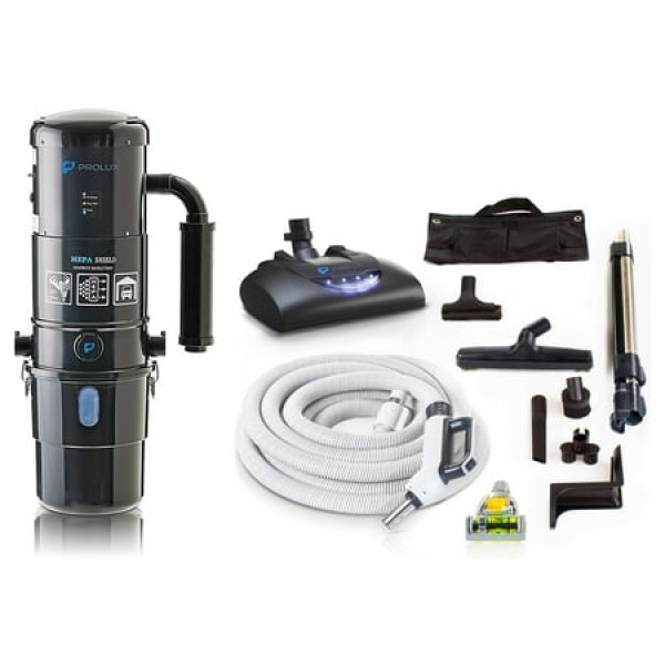 Prolux CV12000 Central Vacuum Unit System with Electric Hose Power Nozzle Kit