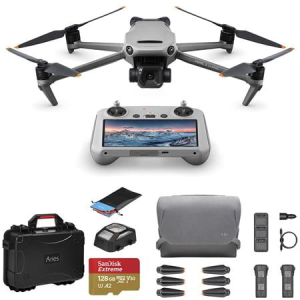 Mavic 3 Classic Drone Fly More Combo with RC Controller Carrying Case 128GB microSD Card Anti-Collision Light Landing Pad