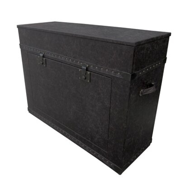 Vintage Trunk Motorized TV Lift Cabinet - Leather-wrapped TV Stand for up to 43 Inch Wide TV