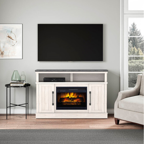 Whalen HRTL54FIOWH-CFI Hartland 54" Fireplace Console