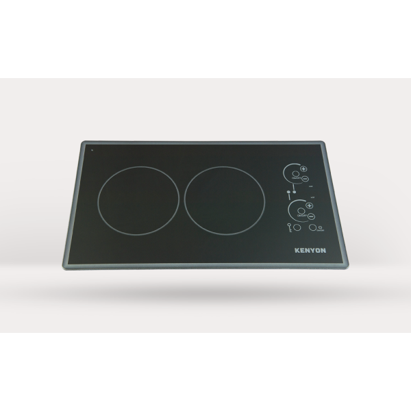 B41776 6.5 in. Lite-Touch Q-Cortez 2-Burner Trimline Cooktop with Black Touch Control 240V UL, Black