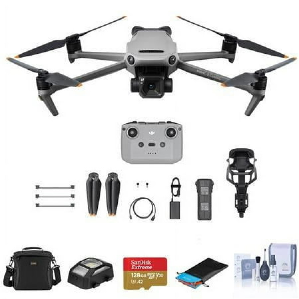 Mavic 3 Classic Drone with RC-N1 Remote Controller Bundle with 128GB microSD Card Shoulder Bag Anti-Collision Light Landing Pad Cleaning Kit