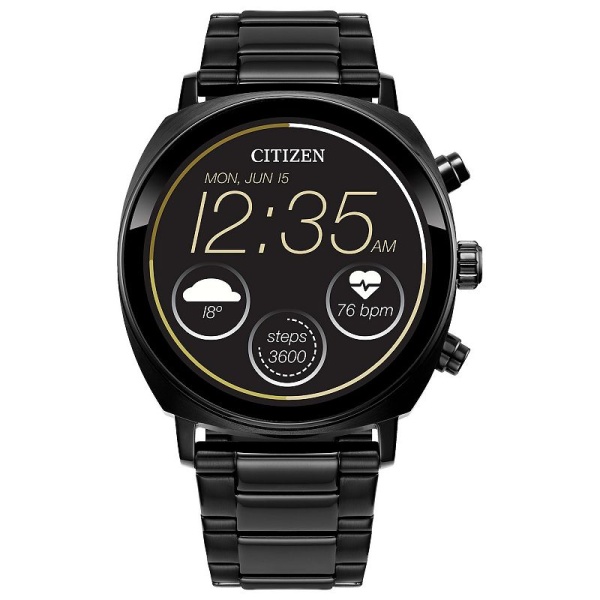 Citizen CZ SMART Analog-Digital Stainless Steel Smart Watch - MX1005-83X, Black, Large