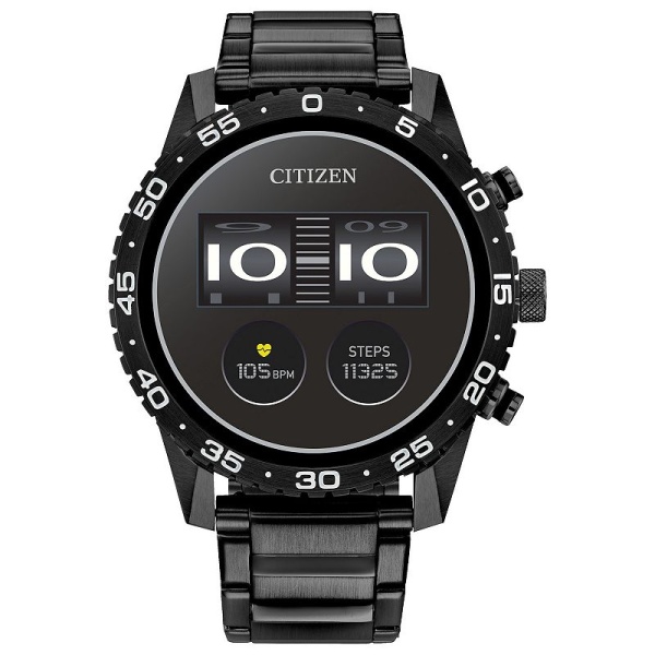 Citizen CZ Smart Touchscreen Unisex Black Stainless Steel Sport Smart Watch - MX1017-50X, Large