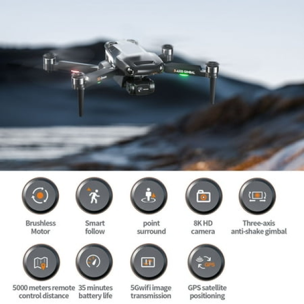 Dadypet Remote intelligent device 8K 3- Wifi Motor 2 Battery Time Motor 2 FPV Quadcopter 5000m 35mins Time Motor Distance 35mins Time 5000m Distance 35mins Drone Camera 8K