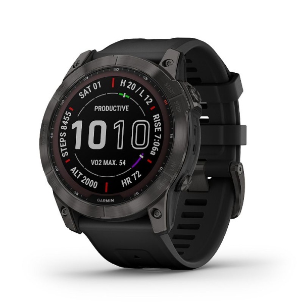 Garmin fenix 7X Sapphire Solar Multisport GPS Smartwatch, Grey, Large