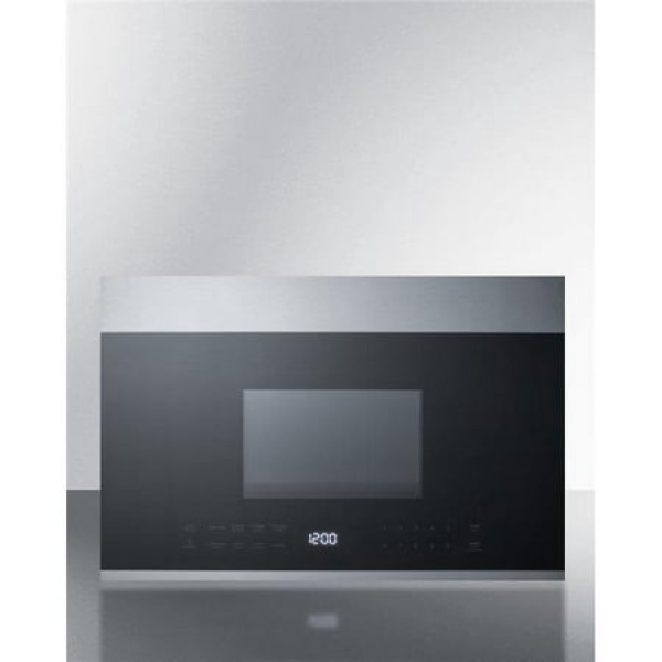 Summit Appliance MHOTR24SS 24 in. Wide Over-the-Range Microwave Black & Stainless Steel