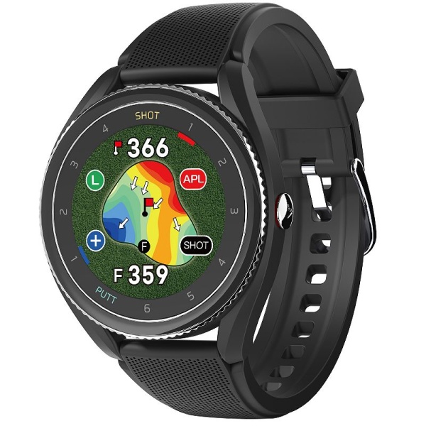 Voice Caddie T9 Golf GPS Watch w/Green Undulation, Black