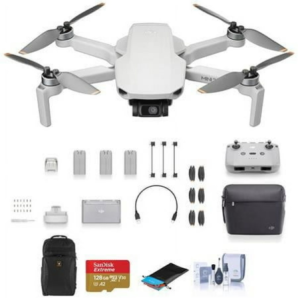 Mini 2 SE Drone Fly More Combo Bundle with Backpack 128GB microSD Card Landing Pad Cleaning Kit