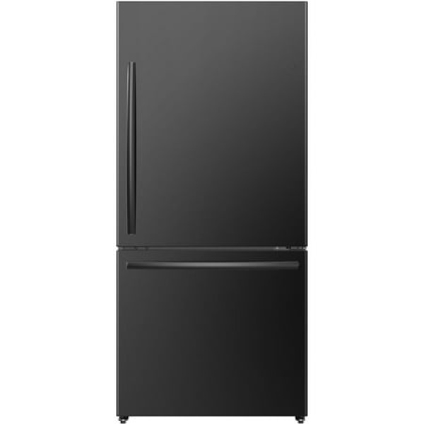 Mora 17.2 Cu. ft. Standard 33.15 in Bottom-Freezer Refrigerator (Black)