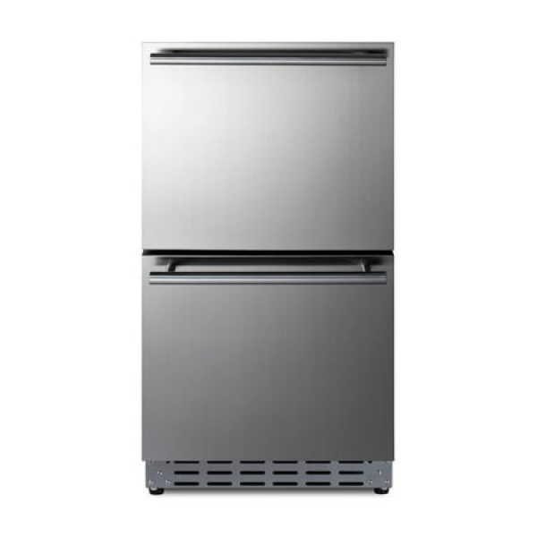 Summit 18-Inch 3.4 Cu. Ft. ADA Compliant Outdoor Double Drawer Compact Refrigerator - ADRD18OS