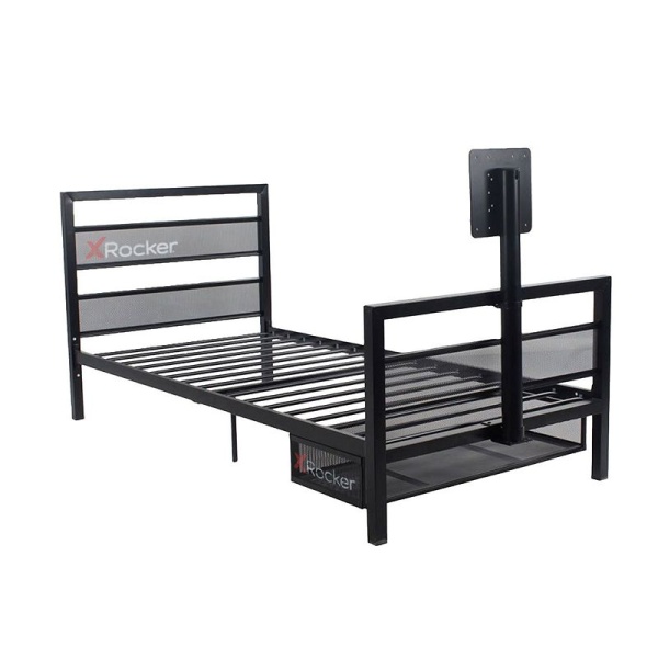 X-Rocker Basecamp Gaming Bed with TV Mount & Storage Drawer, Black