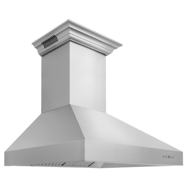 ZLINE 30 in. Professional Wall Mount Range Hood in Stainless Steel with Built-in CrownSound Bluetooth Speakers (697CRN-BT-30)