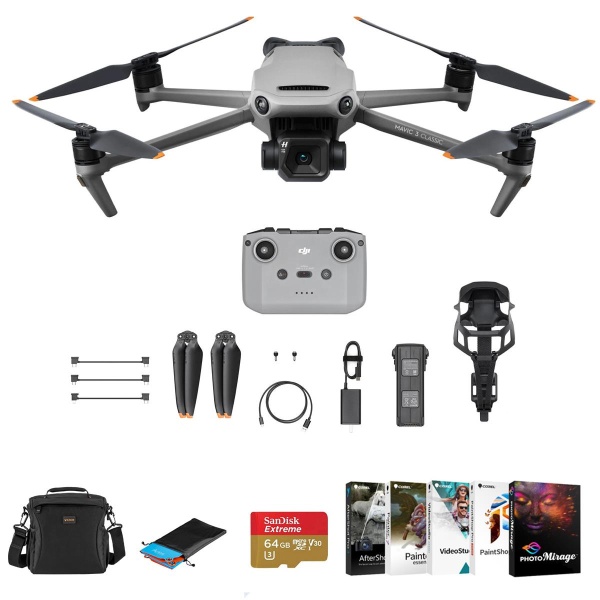 DJI Mavic 3 Classic Drone with RC-N1 Remote Controller, Basic Accessories Kit