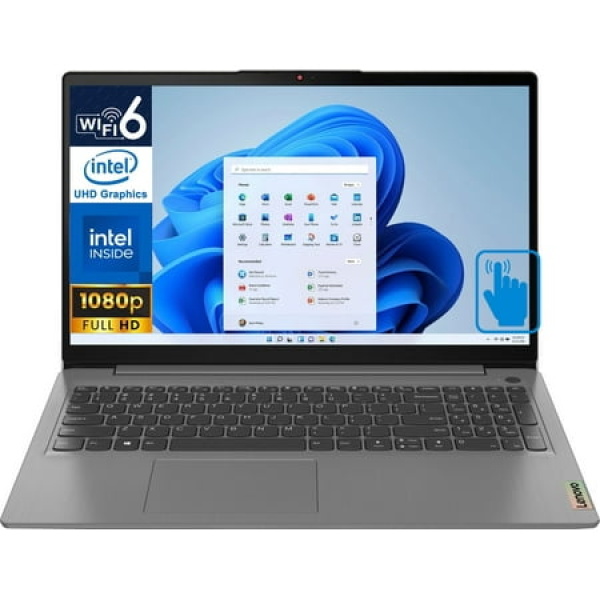 Lenovo Ideapad 3i 15.6in FHD Touchscreen Laptop (Intel i3-1115G4 8GB RAM 1TB PCIe SSD Intel UHD WiFi 6 Bluetooth 5.2 HD Webcam SD Reader Wifi Bluetooth Win 11 Home S-Mode)