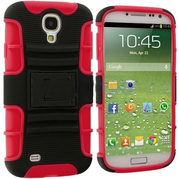 myLife Red & Black Shockproof Survivor Case for the Samsung Galaxy S4