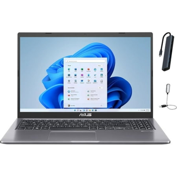 Asus Vivobook 15 Laptop 15.6 FHD Touchscreen Display Intel Core i5-1135G7 Processor 20GB RAM 2TB PCIe SSD Webcam Wi-Fi 5 Windows 11 Home Gray + Mazepoly Accessories