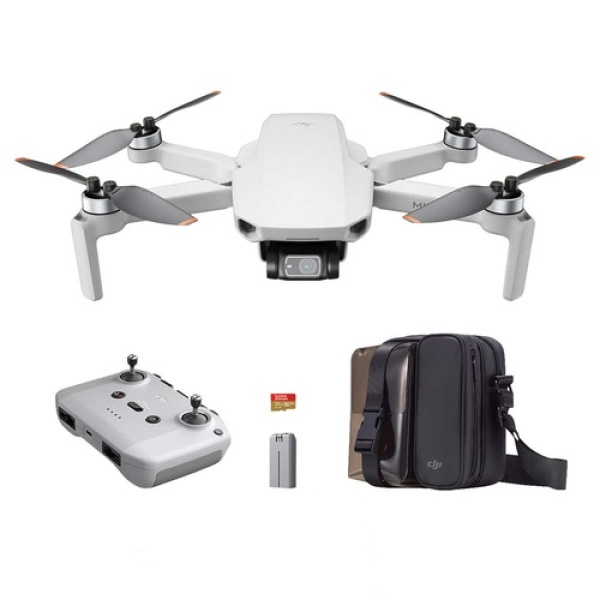 DJI CP.MA.00000367.01 Mini 2 Quadcopter Drone Camera Bundle with Remote Control - 4K Camera - 3-Axis Gimbal - White