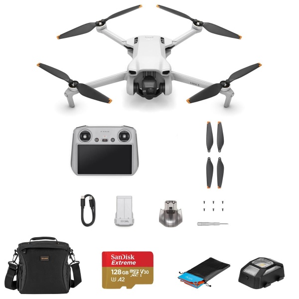 DJI Mini 3 Drone with RC Remote Controller, Essential Accessories Kit