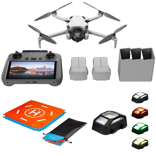 DJI Mini 4 Pro Drone Fly More Combo Plus, with Landing Pad and Strobe Light