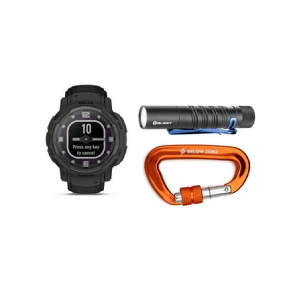 Garmin Instinct Crossover Solar Tactical Edition Hybrid Smartwatch Bundle