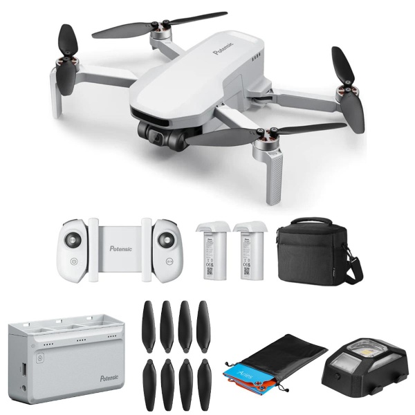 Potensic ATOM SE Foldable GPS Drone Fly More Combo w/Charging Hub, Accessory Kit