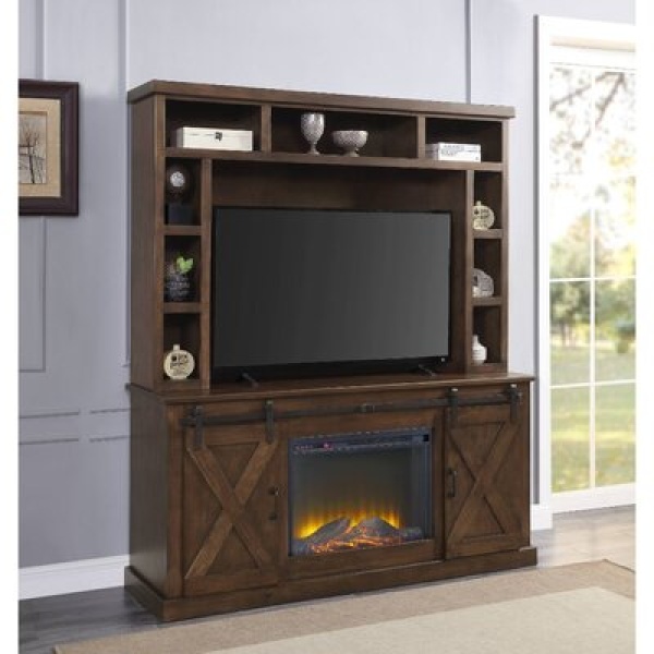 Aksel Entertainment Center with Fireplace Included