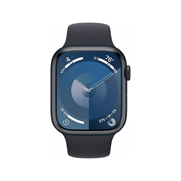 Apple Watch Series 9 GPS Smartwatch, 45mm, Midnight Aluminum Case with Midnight Sport Band (MR993LW/A)