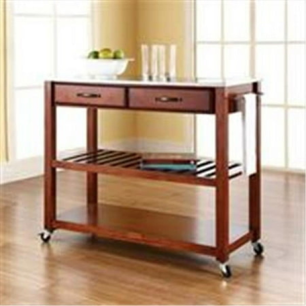 Crosley Furniture Stainless Steel Top Kitchen Cart-Island