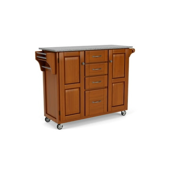 Homestyles Create-a-Cart Wood Rolling Kitchen Cart in Brown