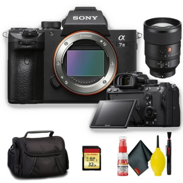 Sony Alpha a7 III Mirrorless Digital Camera with Sony FE 135mm f/1.8 GM E-Mount Lens - Standard Kit